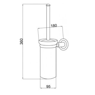 Щётка для туалета Boheme Murano золото 10913-G